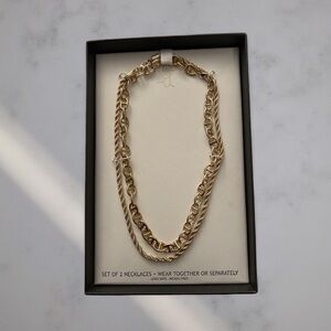 House of Harlow 1960 gold-tone layered chain necklace set
